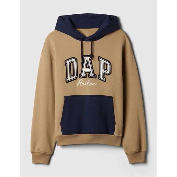 GAP x‎ Dapper Dan DAP Logo Limited Edition Brown Hoodie Pullover Men Size Medium - Picture 8 of 8